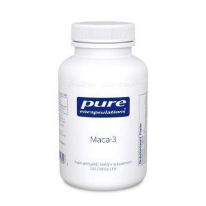 Мака-3, Maca-3, Pure Encapsulations, способствует здоровому либидо и функции репродуктивной системы, 120 капсул