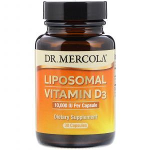 Витамин Д липосомальный, Liposomal Vitamin D, Dr. Mercola,10 000 МЕ, 30 капсул