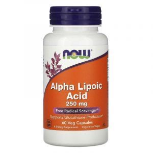 Альфа-липоевая кислота, Alpha Lipoic Acid, Now Foods, 250 мг, 60 капсул