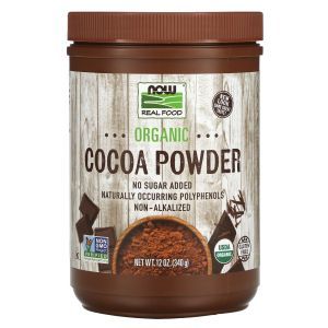 Порошок какао, Cocoa Lovers, Organic Cocoa Powder, Now Foods, 340 г