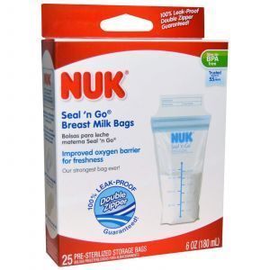 Мешки для хранения грудного молока (Seal 'n Go Breast Milk Bags), NUK, 25 шт