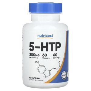 5-гидрокситриптофан, 5-HTP, Nutricost, 200 мг, 60 капсул