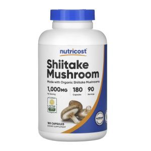 Гриб Шиитаке, Mushrooms, Shiitake Mushroom, Solaray, 600 мг, 100 вегетарианских капсул
