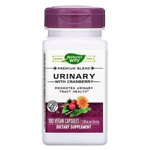 Клюква для мочевых путей, Urinary with Cranberry, Nature's Way, 1260 мг, 100 кап. 