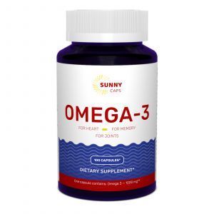 Omega-3 kalaõli, oomega-3 aktiivne võimas, päikesekübarad, 1000 mg, 100 pehmet geeli