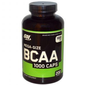 BCAA Mega, Mega-suuruses BCAA, optimaalne toitumine, 1000 mg, 200 kapslit