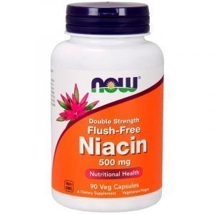 Витамин В3 ниацин, Flush-Free Niacin, Now Foods, 500 мг, 90 кап.