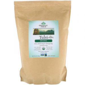 Чай тулси листовой, без кофеина, Tulsi, Organic India, оригинальный, 456 г