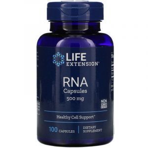 РНК рибонуклеиновая кислота, RNA, Life Extension, 500 мг, 100 капсул