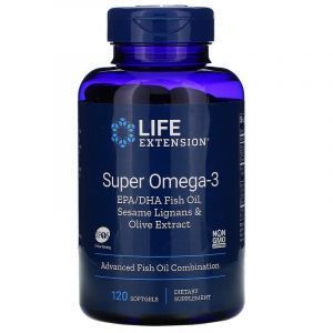  Омега-3 (супер), Omega-3, Life Extension, 120 капсул