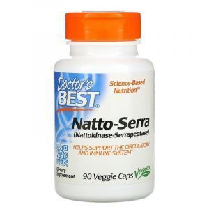 Наттокиназа и серрапептаза, Best Natto-Serra, Doctor's Best, 90 капсул (Default)