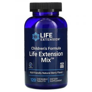 Мультивитамины для детей, Children's Formula Mix, Life Extension, ягодный вкус, 120 жевательных таблеток