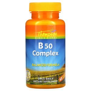 Комплекс витаминов В-50, B50 Complex, Thompson, 60 капсул