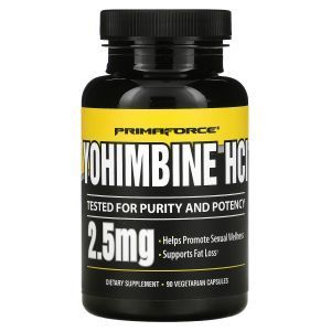 Йохимбин HCl, Primaforce, 2,5 мг, 90 капсул
