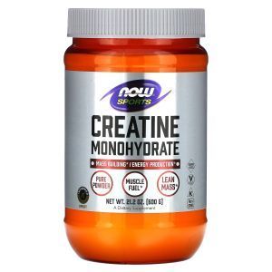Креатин моногидрат, Creatine Monohydrate, NOW Foods, Sports, 600 г
