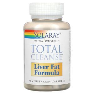 Детоксикация печени, Total Cleanse Liver Fat Formula, Solaray, 90 вегетарианских капсул
