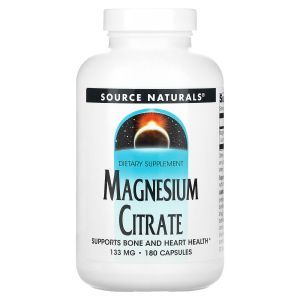Цитрат магния, Magnesium Citrate, Source Naturals, 133 мг, 180 капсул