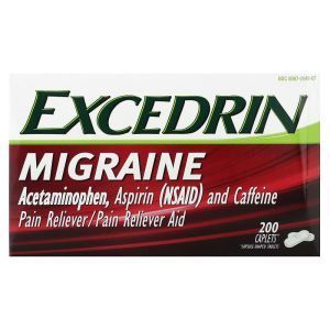 Облегчение мигрени, Migraine, Excedrin, 200 каплет