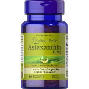 Астаксантин, Natural Astaxanthin 1 mg, Puritan's Pride, 10 мг, 60 капсул