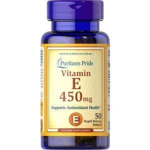 E-vitamiin, E-vitamiin, Puritan's Pride, 450 mg, 50 kapslit
