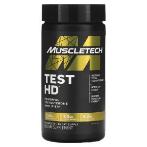 Формула для подъема тестостерона, Test HD, Powerful Testosterone Amplifier, Muscletech, для мужчин, 90 каплет