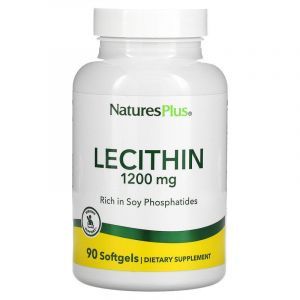  Лецитин, Lecithin, Nature's Plus, 1200 мг, 90 капсул