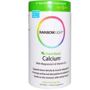 Кальций и магний, Calcium, Rainbow Light, 2:1, 180 таблеток