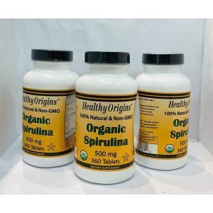 Spirulina, tervislik päritolu, orgaaniline, 500 mg, 360 tabletti.