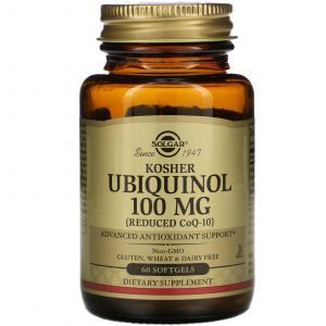Kosher Ubiquinol, Solgar, vähendatud CoQ10, 100 mg, 60 pehmet geeli