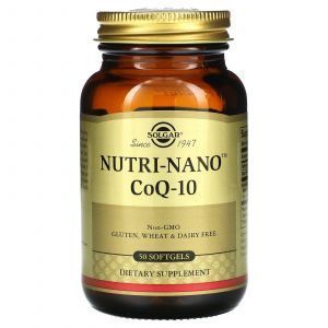 Коэнзим Q10, Nutri-Nano CoQ-10, Solgar, 50 гелевых капсул