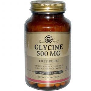 Глицин, Solgar, 500 мг, 100 капсу