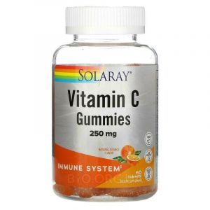 C-vitamiin, C-vitamiini kummikommid, Solaray, apelsin, 250 mg, 60 kummikummi