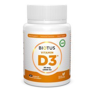 D3-vitamiin, D3-vitamiin, Biotus, 2000 RÜ, 120 kapslit
